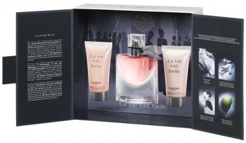 Lancôme La Vie Est Belle dárková sada pro ženy parfémovaná voda 50 ml + tělové mléko 50 ml + sprchový gel 50 ml