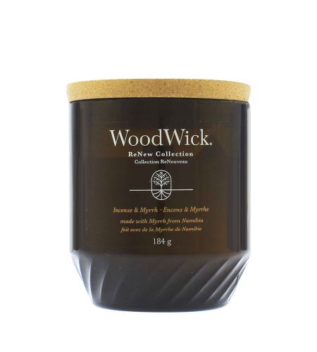 WoodWick ReNew Incense & Myrrh svíčka střední 184 g