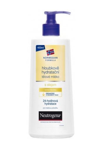 Neutrogena Norwegian Formula Deep Moisture hloubkově hydratační tělové mléko s olejem pro suchou pokožku pro ženy 400 ml