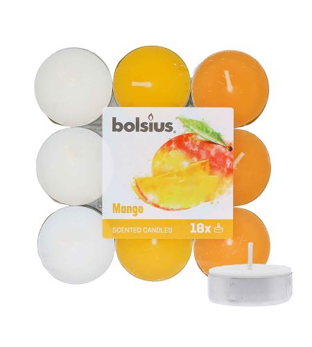 Bolsius Scented Tealights Mango 4h čajová svíčka 18 ks