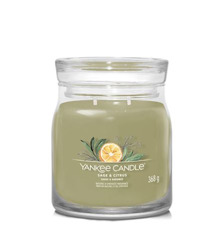 Yankee Candle Sage & Citrus signature svíčka střední 368 g