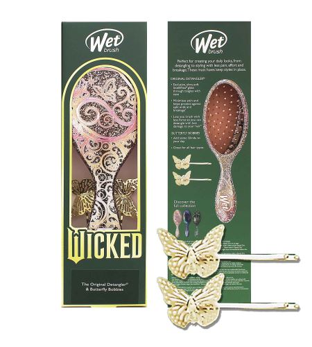 Wet Brush Original Detangler Wicked Kit kartáč na vlasy + 2 sponky Glinda