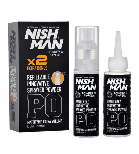 NISHMAN Refillable Sprayed Powder objemový stylingový pudr 20 + 20 g