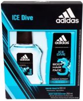 Adidas Ice Dive dárková sada pro muže toaletní voda 100 ml + sprchový gel 250 ml