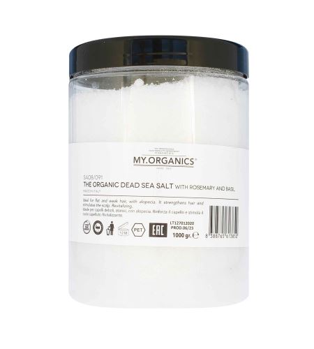 MY.ORGANICS The Organic Dead Sea Salt Rosemary Basil sůl z mrtvého moře s rozmarýnem a bazalkou 1000 g