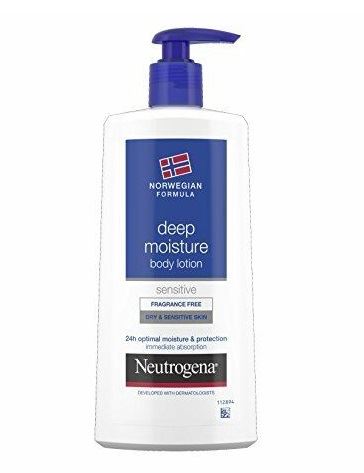 Neutrogena Norwegian Formula Deep Moisture Sensitive hloubkově hydratační tělové mléko pro suchou a citlivou pokožku pro ženy 400 ml