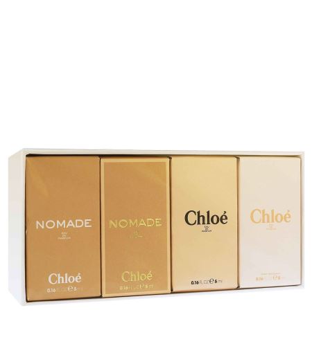 Chloé Ladies Mini Set dárková sada pro ženy Nomade parfémovaná voda 5 ml + Nomade toaletní voda 5 ml + Chloé parfémovaná voda 5 ml + Chloé toaletní voda 5 ml