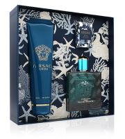 Versace Eros dárková sada pro muže toaletní voda 100 ml + sprchový gel 150 ml + toaletní voda 5 ml