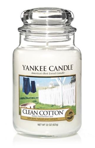 Yankee Candle Clean Cotton vonná svíčka 623 g