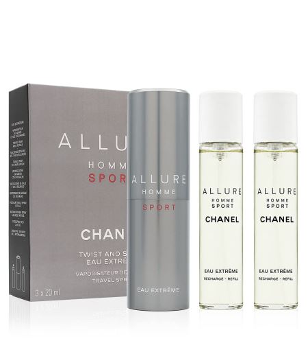 Chanel Allure Homme Sport Eau Extreme toaletní voda 3x20 ml pro muže plnitelný flakón