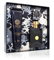 Versace Dylan Blue Pour Homme dárková sada pro muže toaletní voda 100 ml + sprchový gel 150 ml + toaletní voda 5 ml