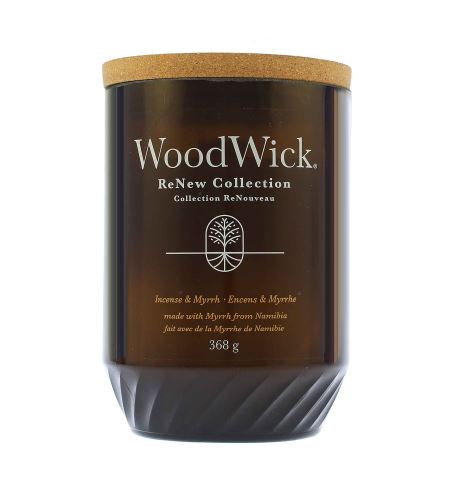 WoodWick ReNew Incense & Myrrh svíčka velká 368 g