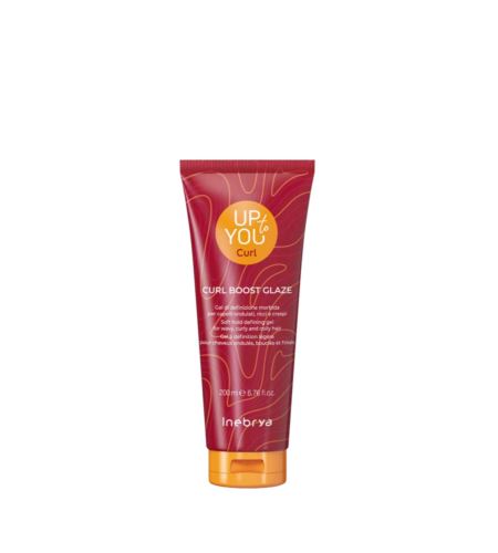 Inebrya Up to You Curl Boost Glaze jemný definující gel pro vlnité, kudrnaté a kadeřavé vlasy 200 ml