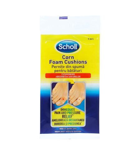 Scholl Corn Foam Cushions ochranný polštářek na kuří oka 9 ks