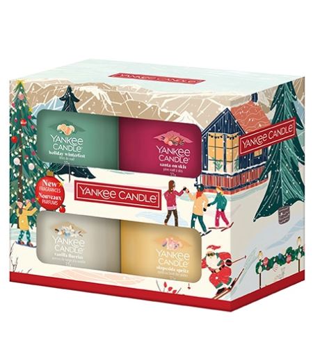 Yankee Candle Apres Ski votivní svíčka ve skle 4x37 g