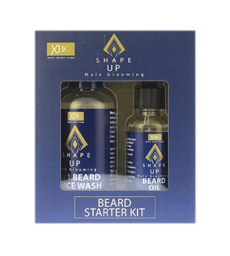 Xpel Shape Up Beard Starter Kit dárková sada čisticí gel na obličej a vousy Shape Up 2in1 Beard & Face Wash 100 ml + olej na vousy Shape Up Beard Oil 30 ml
