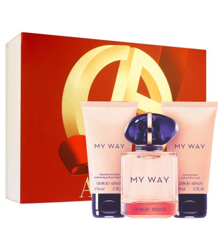 Giorgio Armani My Way dárková sada pro ženy parfémovaná voda 50 ml + sprchový gel 50 ml + tělové mléko 50 ml