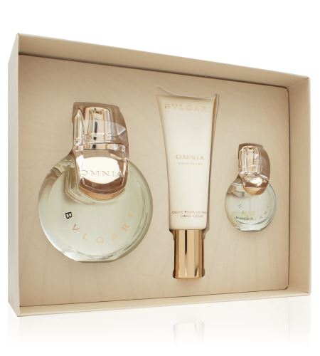 Bvlgari Omnia Crystalline dárková sada pro ženy toaletní voda 100 ml + krém na ruce 40 ml + toaletní voda 15 ml