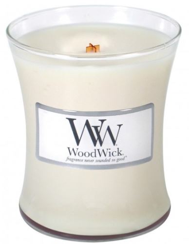 WoodWick Vanilla Bean vonná svíčka s dřevěným knotem 85 g