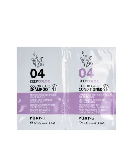 PURING 04 Keepcolor Color Care Shampoo + Conditioner vzorek 10+10 ml