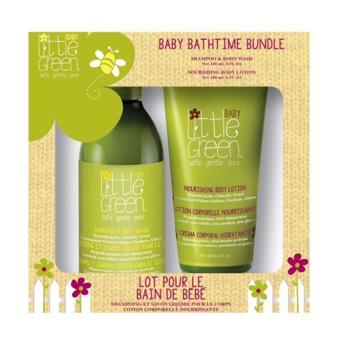 Little Green BABY Bathtime Bundle Box dárková sada pro děti 240 ml+180 ml