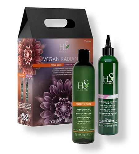 HS Milano Vegan Radiance Color Care sada Protective Shampoo 350 ml + Lamellar Bond Leave-In Treatment 350 ml