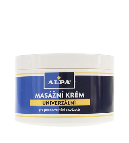 Alpa Massage Cream univerzální pro pocit uvolnění a svěžesti 250 ml
