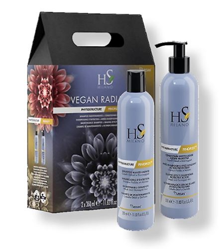 HS Milano Vegan Radiance Reconstruction sada Phytostructure Maintenance Shampoo 350 ml + Phytostructure Sealing Effect Conditioner 350 ml