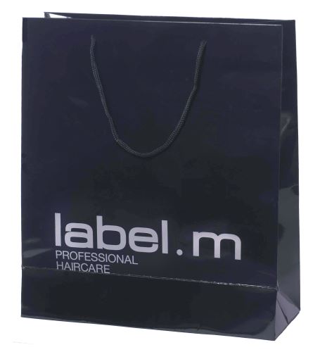 label.m Papírová taška černá, velká