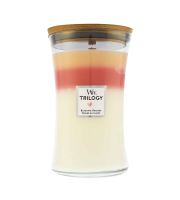 WoodWick Trilogy Blooming Orchard vonná svíčka s dřevěným knotem 609 g