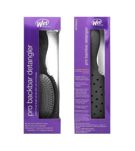 Wet Brush Pro Backbar Detangler kartáč na vlasy Black
