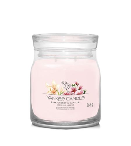 Yankee Candle Pink Cherry & Vanilla signature svíčka střední 368 g