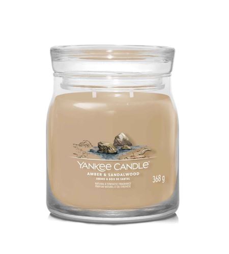Yankee Candle Amber & Sandalwood signature svíčka střední 368 g