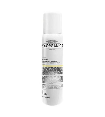 MY.ORGANICS The Organic Thickening Dry Shampoo Rice, Argan Oil and Deser Dates Oil suchý šampon pro jemné vlasy 200 ml