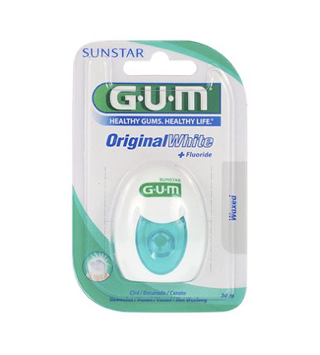 G.U.M Original White voskovaná bělící dentální nit 30m