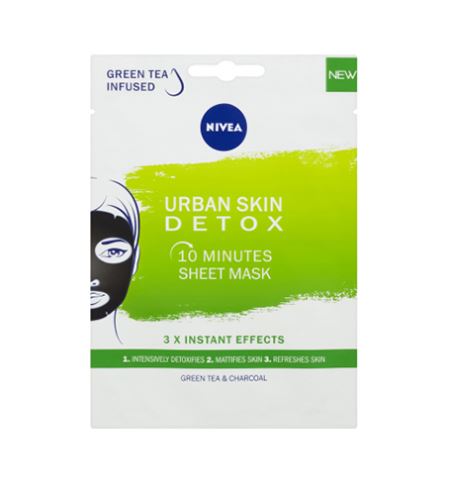 Nivea Urban Skin Detox 10 minutová textilní maska 1 ks