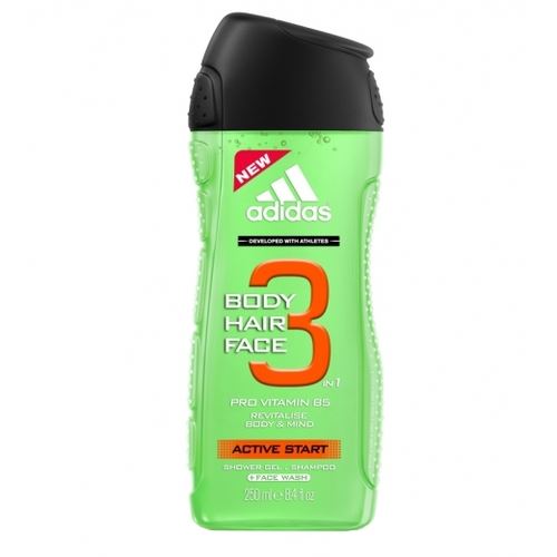 Adidas 3in1 Active Start Sprchový gel 250 ml M