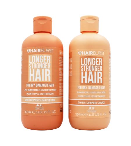 Hairburst Longer Stronger Hair Dry & Damaged sada na suché a poškozené vlasy šampon 350 ml + kondicionér 350 ml