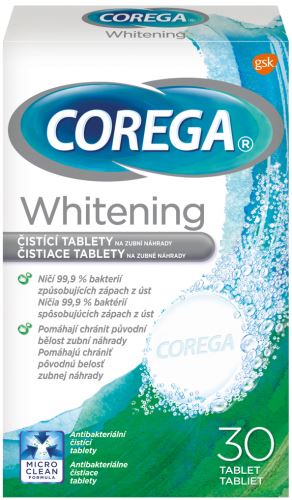 Corega Whitening 30ks