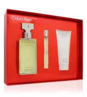 Calvin Klein Eternity dárková sada pro ženy parfémovaná voda 100 ml + tělové mléko 100 ml + parfémovaná voda 10 ml