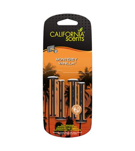 California Scents Vent Stick Monterey Vanilla vůně do auta 4 ks