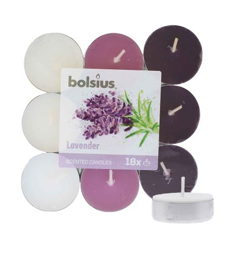 Bolsius Scented Tealights Lavender 4h čajová svíčka 18 ks